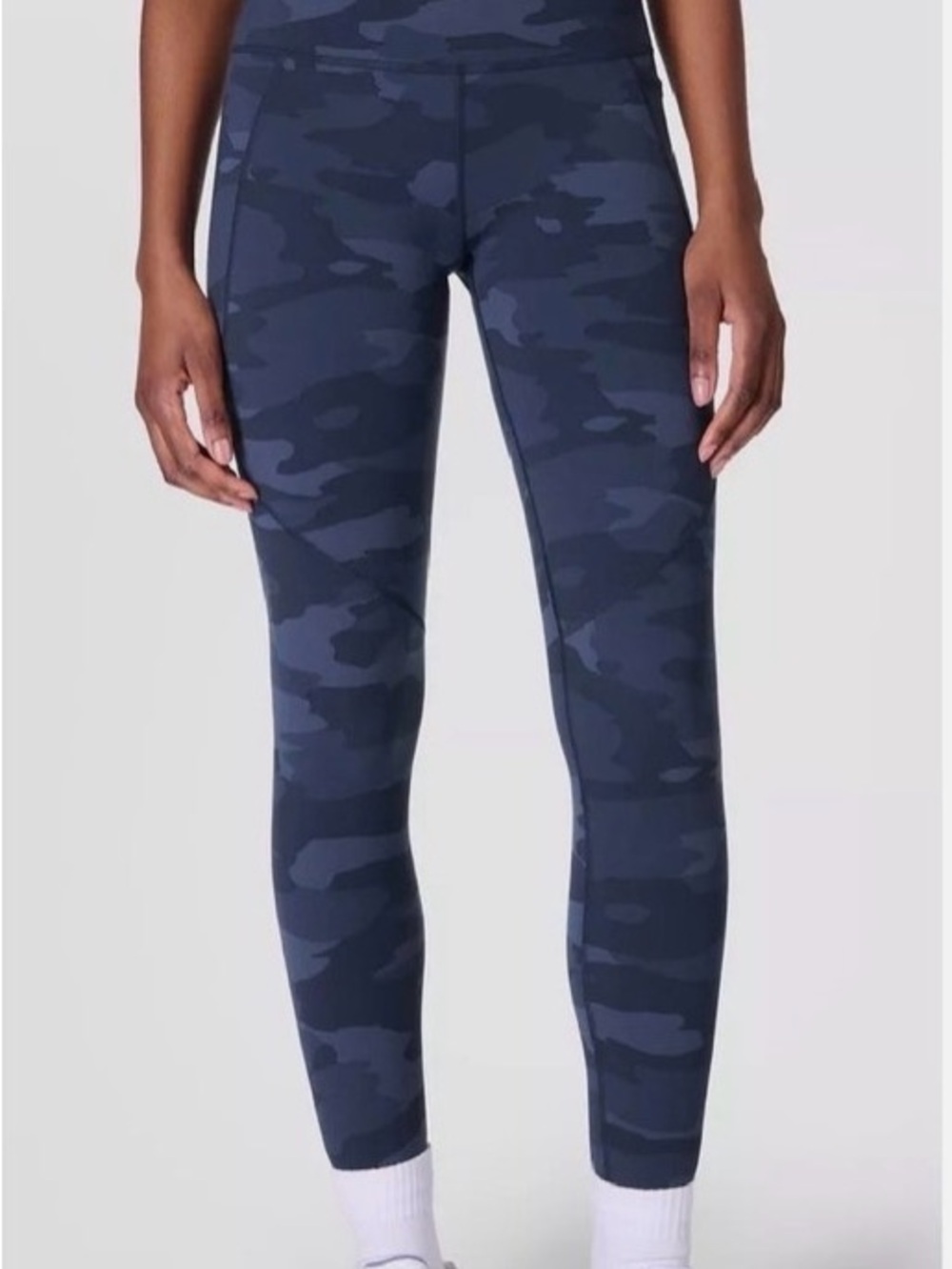 Sweaty Betty Navy Camo Power Leggings 7/8 Length